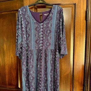 Coldwater Creek Blue/ Multi Dress Sz. L